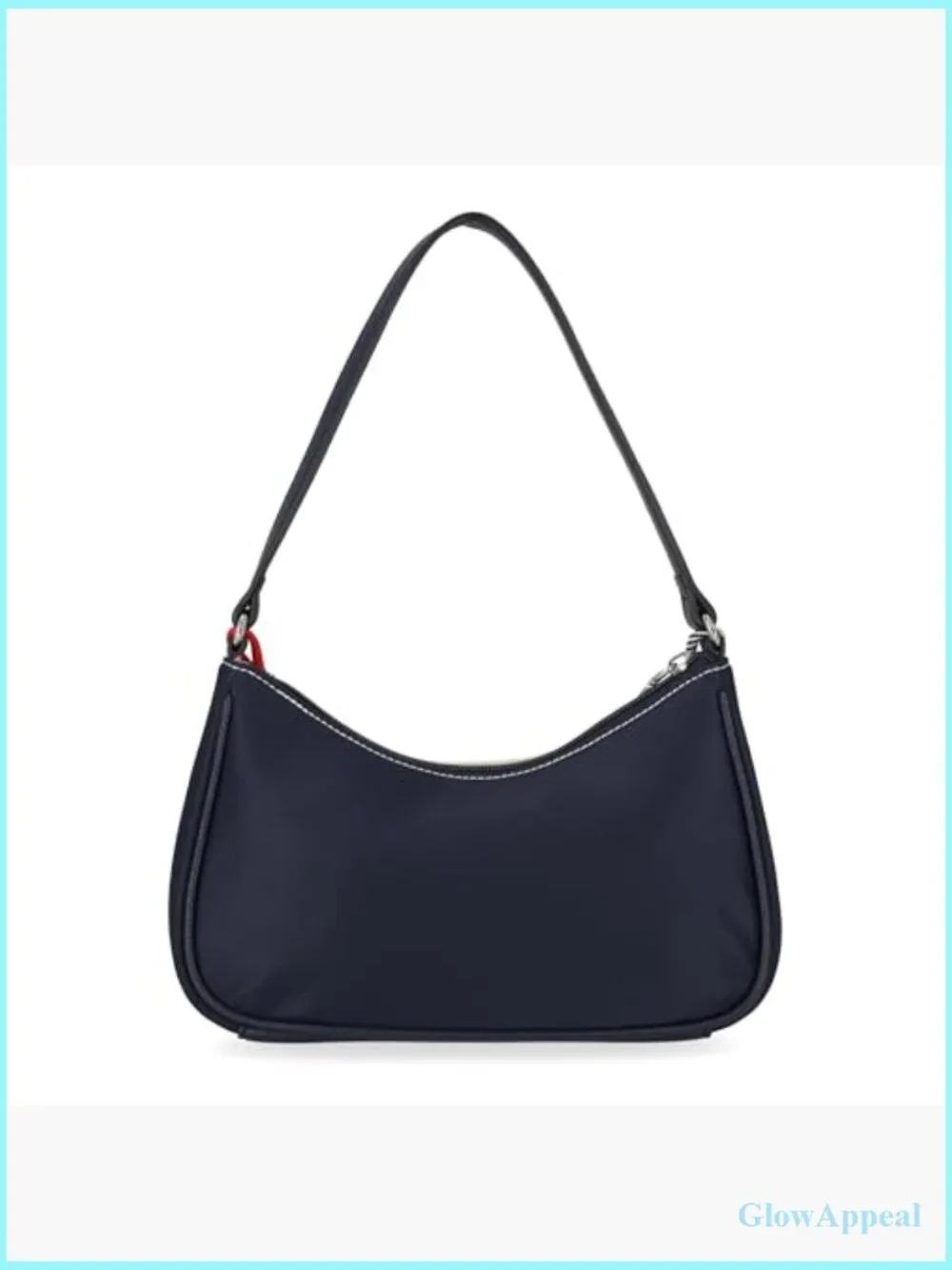 Vegan Leather Hobo Bag Large Shoulder Handbag Zipper Closure